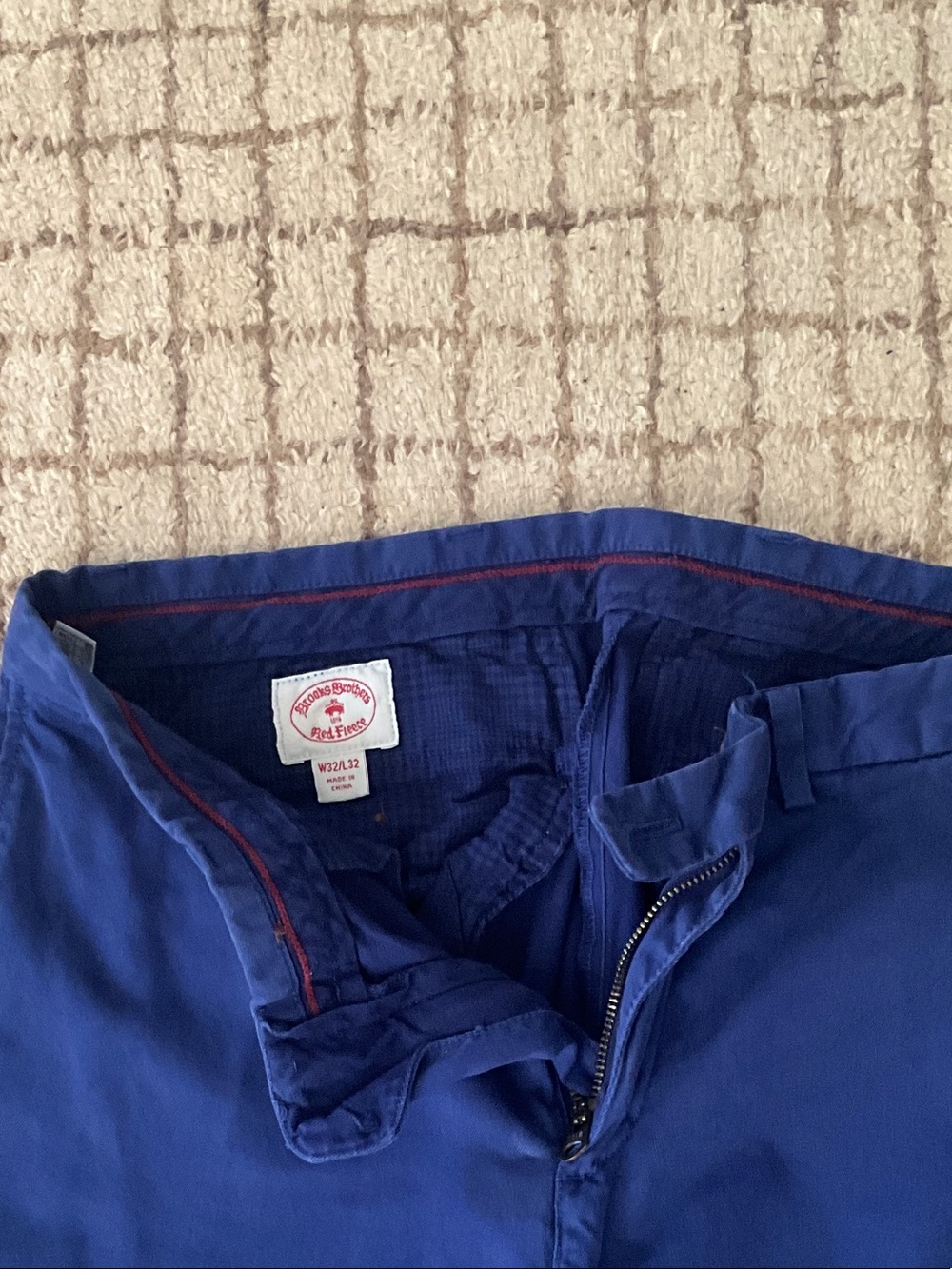 Brooks Brothers Blue Men's Chinos - Zip Fly